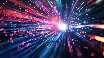 Fototapeta premium Abstract Light Streaks and Bokeh