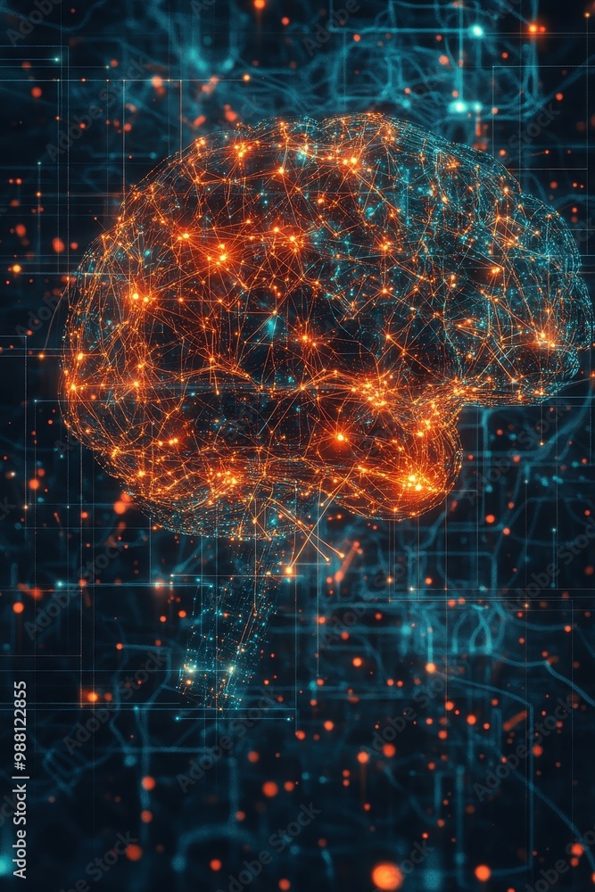 Poster abstract digital brain network - artificial intelligence, machine learning, neural network, cognitiv