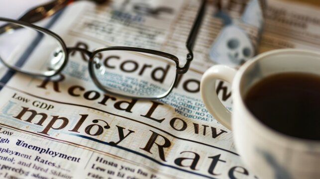 Newspaper, Coffee, and Glasses