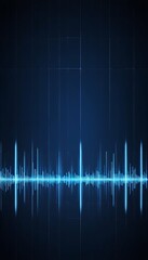 waveform blue background audio  blue waveform technology audio wave computer-generated background abstract amplitude analysis beat digital electronic equalizer frequency graph level light meter music