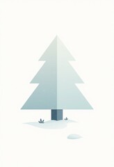 Fototapeta premium Simple Winter Design: Geometric Shapes for a Clean and Modern Look