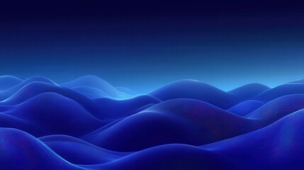 Obraz premium Abstract Blue Wavy Lines Background - Digital Art, Technology, Futuristic Design