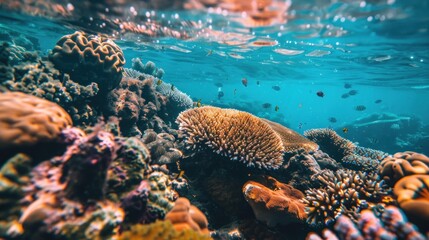 Underwater Coral Reef with Fish