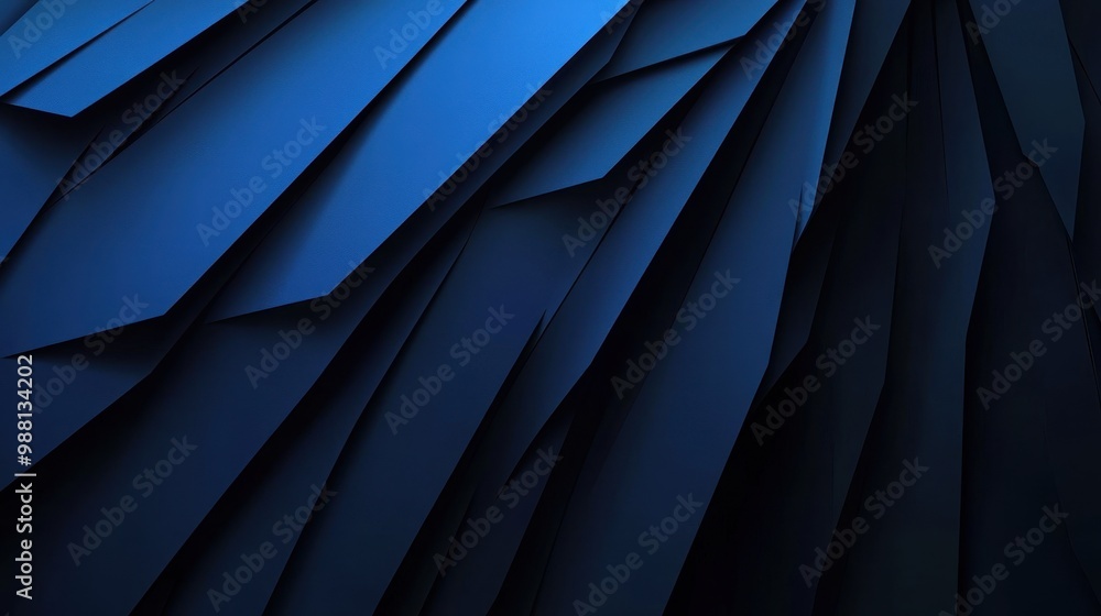 Aufkleber abstract blue geometric pattern background - diagonal stripes - texture - 3d render