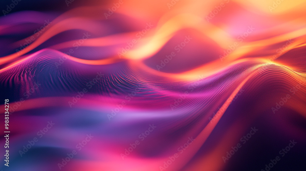 Poster abstract swirling colors creating a vibrant and dynamic background in warm tones