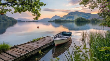 Fototapeta premium Tranquil Sunset on the Lake