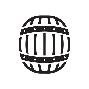 recommend clip art: Wooden barrel line art silhouette vector illustration