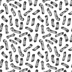 doodle french fries background. French fries pattern background. seamless pattern French fries background. french fries doodle background for packaging.