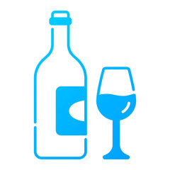 Wine icon. wine, alcohol, glass, drink, beverage, bar, grape, bottle, party, celebration. Vector icon illustration