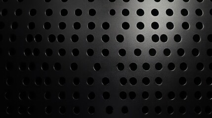 sleek and modern black perforated metal background texture for design projects