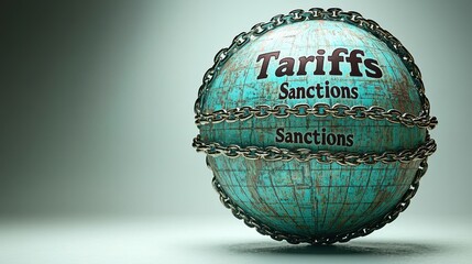Global Trade Restrictions  Tariffs and Sanctions on a World Globe