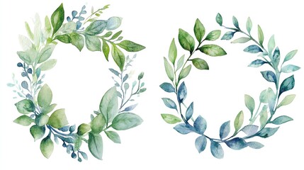 Greenery Wreaths Circular arrangements of leaves and branches
