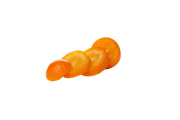 PNG, Sliced kumquat fruit, isolated on white background