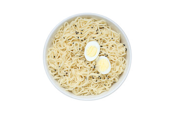 Concept of tasty fast food - instant noodles, isolated on white background