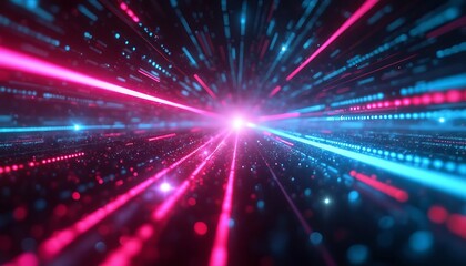 Naklejka premium Dynamic Abstract Digital Data Background: Highlighting Science, Technology, and Network Systems