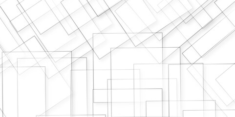  Modern white material in triangle and squares shapes with line, Abstract background with lines. 