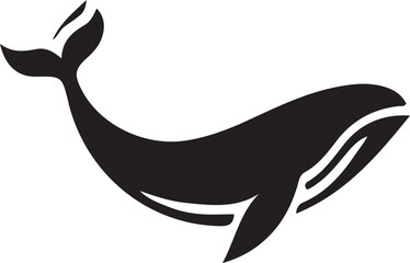 Whale icon silhouette vector style illustration 