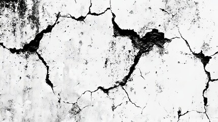 grunge black and white background abstract texture of cracks and chips in a dirty monochrome pattern