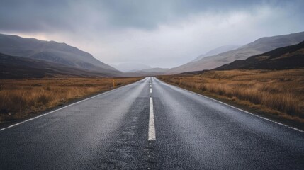 Fototapeta premium Empty Road in the Highlands