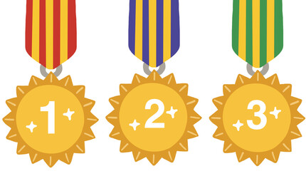 trophy badge medal illustration