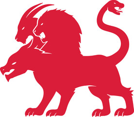 Mythical Chimera Creature Logo Design