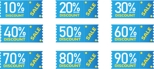 Naklejka premium Ticket and gift formats, movie tickets