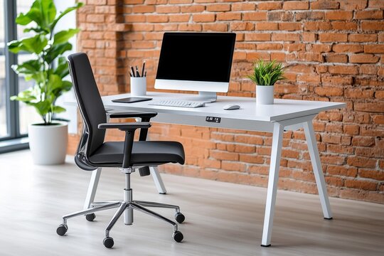 A clutter-free office desk with only essential items, creating an environment for productive and efficient work