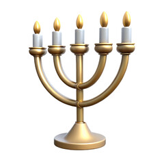 Fototapeta premium Menorah 3d cartoon style illustration