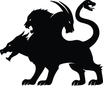 Mythical Chimera Creature Logo Design