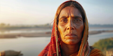 Woman Looking Towards the Horizon