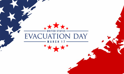 Evacuation Day  with US flag background  ilustration .