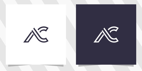 letter ac ca logo design vector