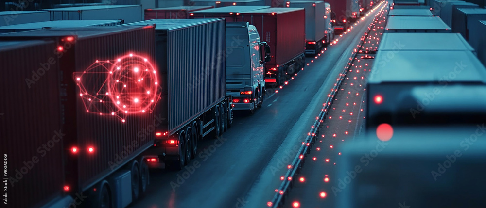 Poster ai technology helps businessmen optimize logistics management by automating route planning improving