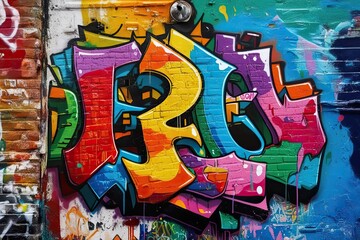 Vivid Colorful Street Graffiti Tag Texture Marking Design