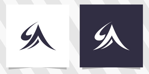 letter sa as logo design vector