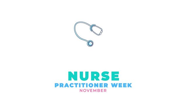 Nurse Practitioner week. Stethoscope animation.
