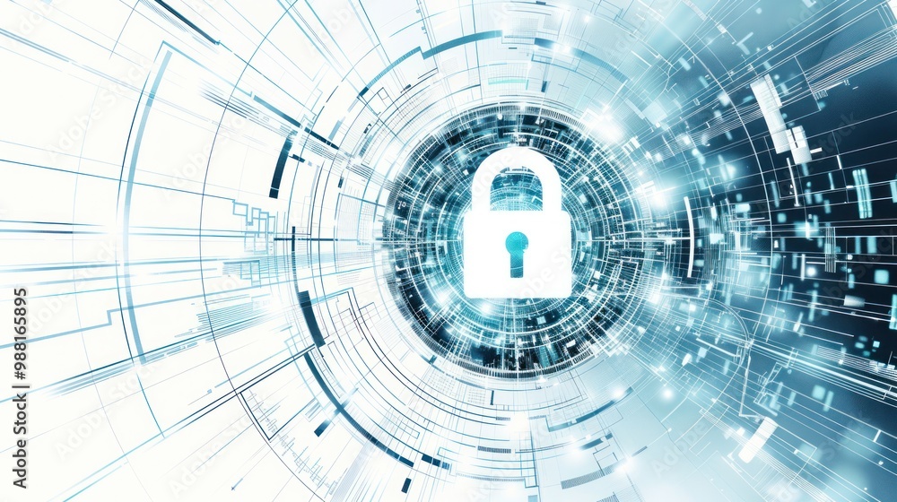 Poster cyber security concept with abstract background