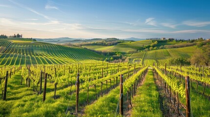 Fototapeta premium Vineyard Landscape in Tuscany