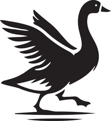 Goose icon silhouette vector style illustration 