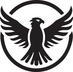 Hawk icon silhouette vector style illustration 