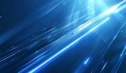 Abstract Blue Light Streaks Background
