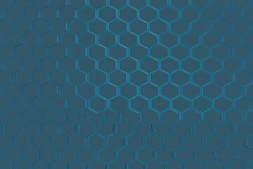 Vivid Blue Hexagonal Pattern Abstract Background Design