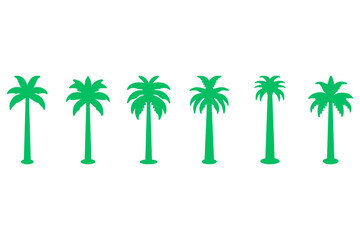 Simple coconut tree icon set