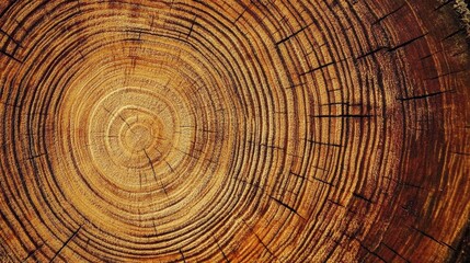 Naklejka premium Close up textures of growth rings on tree trunk