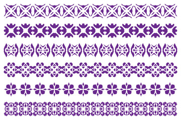 Decorative ornament border design set