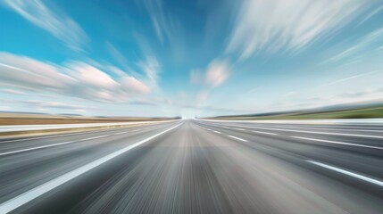 Naklejka premium Speeding Towards the Horizon