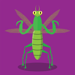 praying mantis vector illustration, great for a logo or icon.