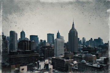 Urban Vignette with Grit: A Textured Cityscape Effect