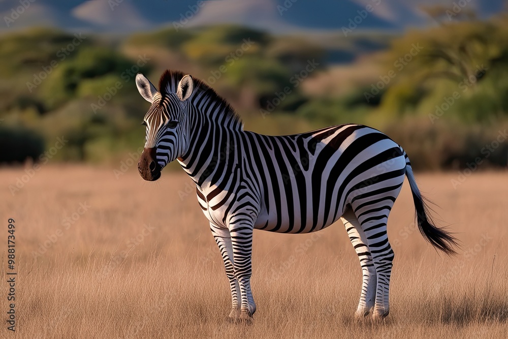 Poster captivating zebra artwork in nature with colorful patterns