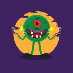monster vector illustration, great for a logo or icon.